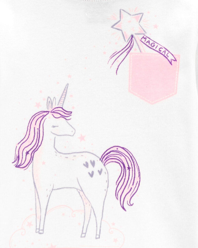 Baby 4-Piece Unicorn 100% Snug Fit Cotton Pajamas, image 2 of 4 slides
