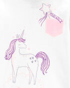 Baby 4-Piece Unicorn 100% Snug Fit Cotton Pajamas, image 2 of 4 slides