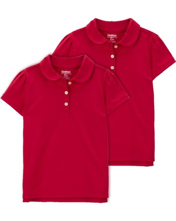 Toddler 2-Pack Jersey Uniform Polos, 