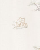 Baby 2-Piece 2-Way Zip Elephant Cotton Sleep & Play Pajamas & Cap Set, image 2 of 4 slides