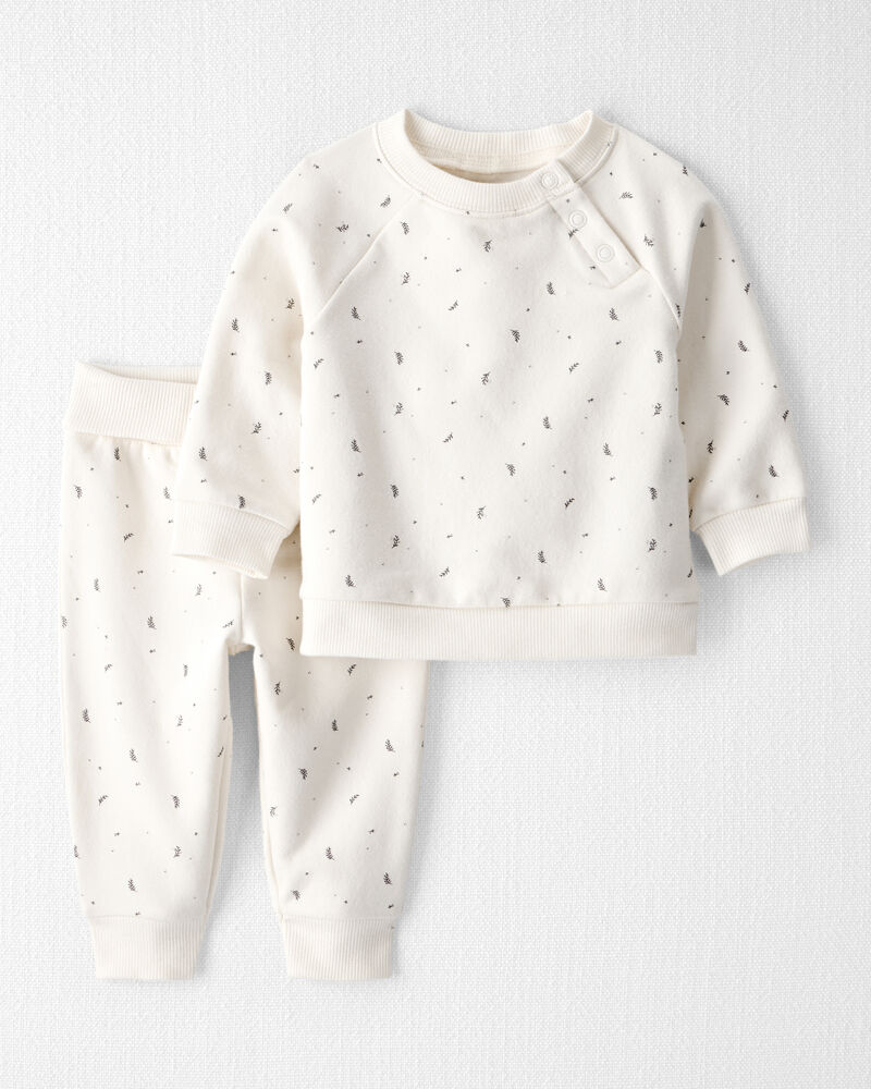 Baby 2-Piece Sprig Print Set Made with Organic Cotton, image 1 of 5 slides