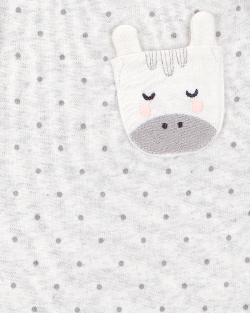 Baby Girl 5-Pack Animal Short-Sleeve Cotton Bodysuits, image 5 of 7 slides