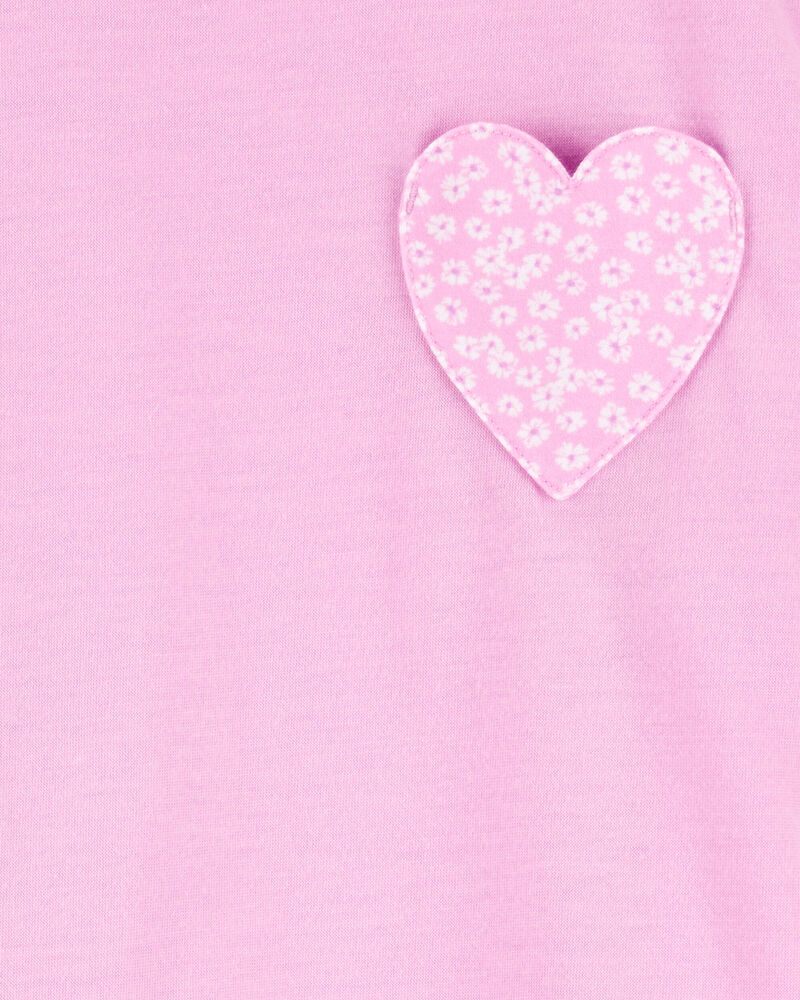 Girls 2-Piece Heart Loose Fit Pajamas, image 2 of 3 slides