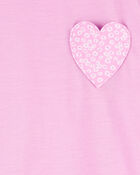 Girls 2-Piece Heart Loose Fit Pajamas, image 2 of 3 slides