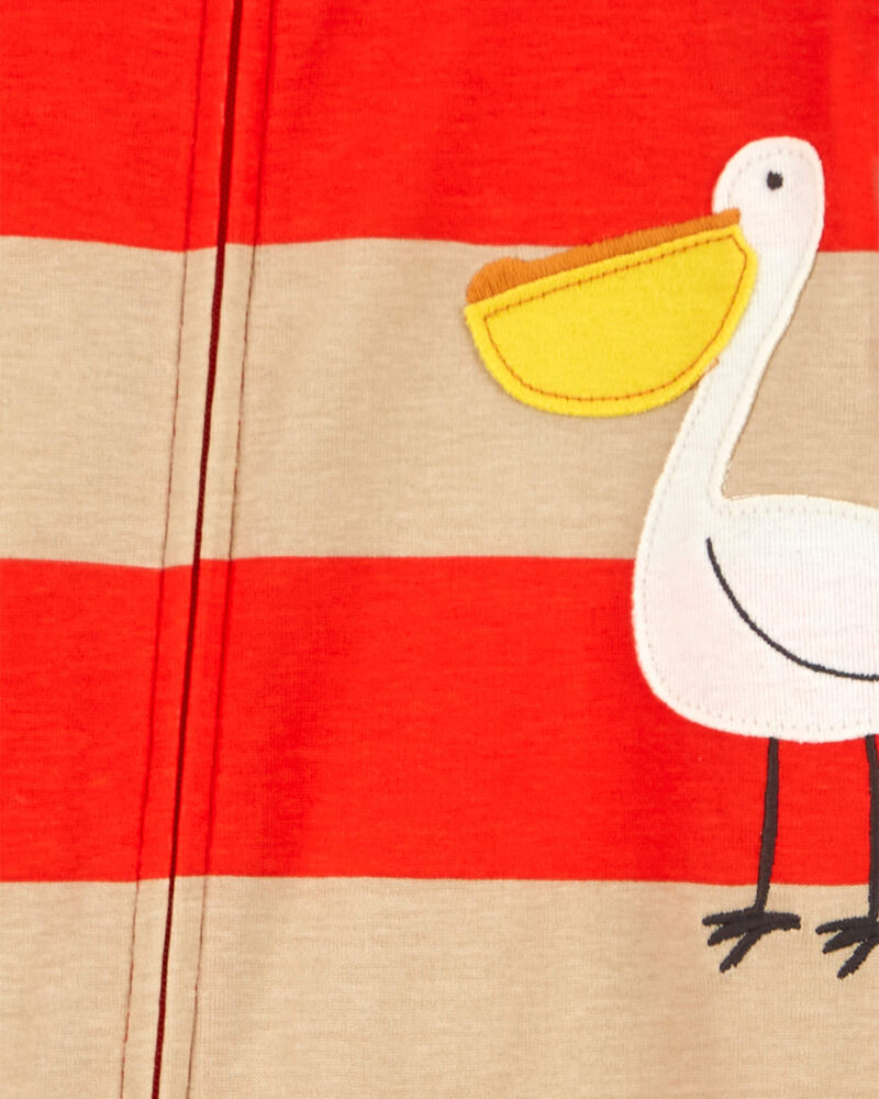 Baby 1-Piece Pelican 100% Snug Fit Cotton Footie Pajamas, image 2 of 2 slides
