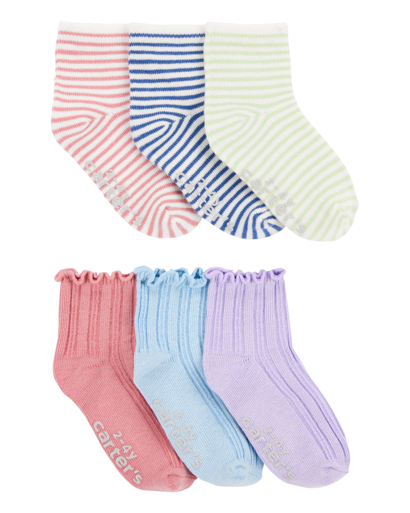 Toddler 6-Pack Ankle Socks, image 1 of 2 slides