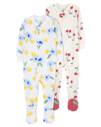 Toddler 2-Pack Footie Pajamas, 