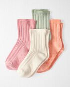 Toddler 4-Pack No-Slip Socks Made with Organic Cotton, image 1 of 3 slides