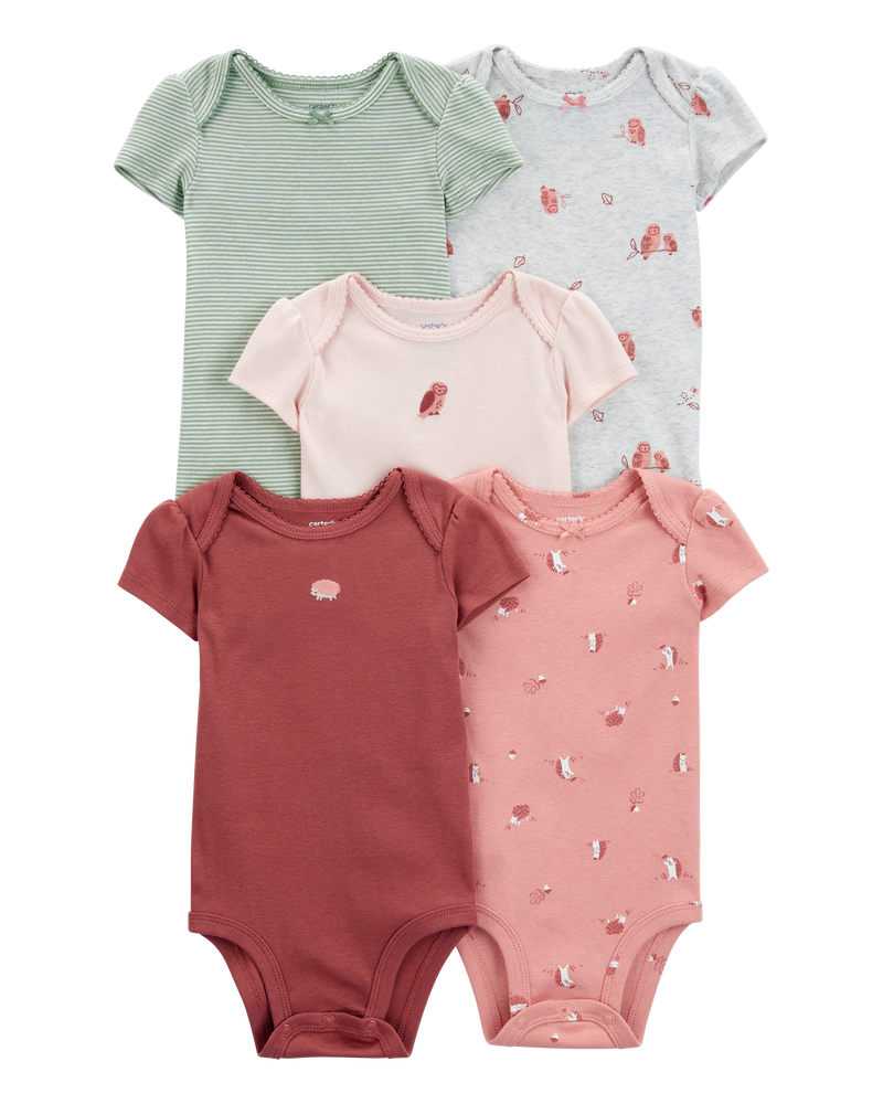 Baby 5-Pack Animal Print Original Bodysuits, image 1 of 8 slides