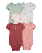 Baby 5-Pack Animal Print Original Bodysuits, image 1 of 8 slides