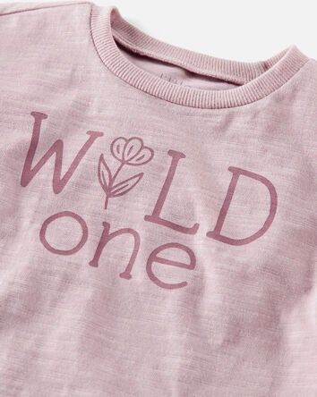 Baby Organic Cotton Wild One Ruffle Tee, 