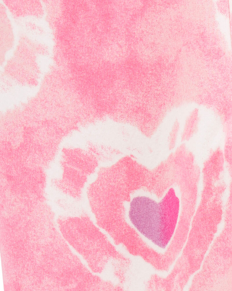 Heart-Print Stretch Leggings - Pink, image 3 of 4 slides