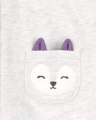 3-Piece Purple Fox Little Vest Set, image 2 of 4 slides
