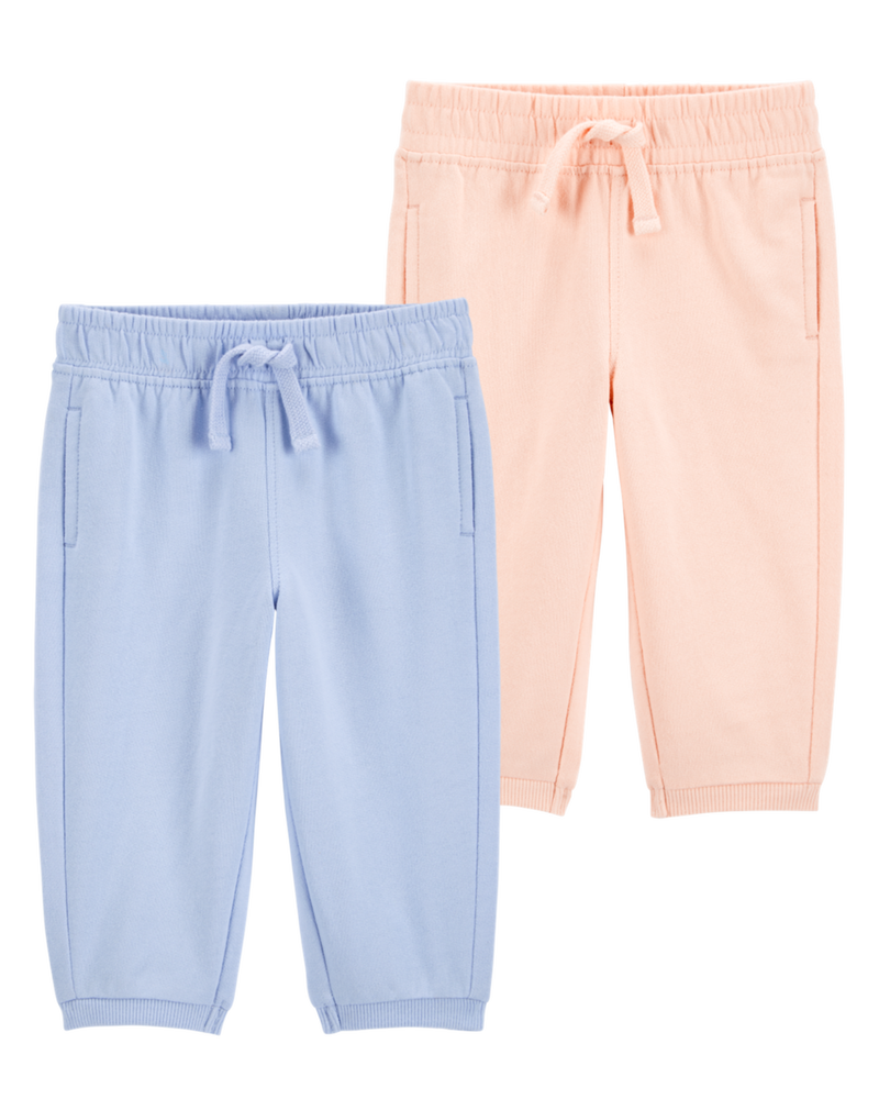 Baby 2-Pack French Terry Joggers, image 1 of 7 slides