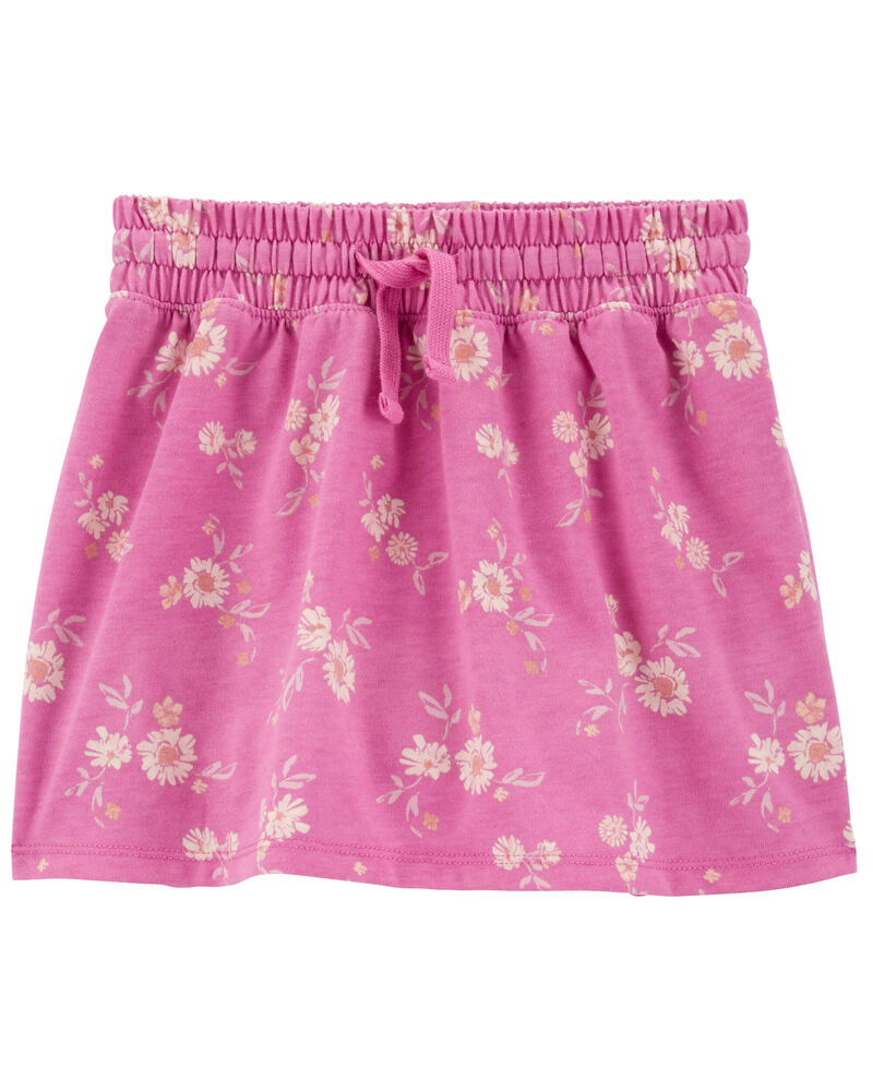 Baby Floral Print Cotton Jersey Skort, image 1 of 3 slides