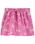 Baby Floral Print Cotton Jersey Skort, image 1 of 3 slides