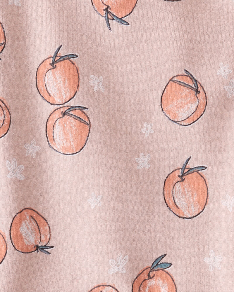 Baby Organic Cotton Pajamas in Peach Print, image 3 of 5 slides