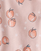 Baby Organic Cotton Pajamas in Peach Print, image 3 of 5 slides