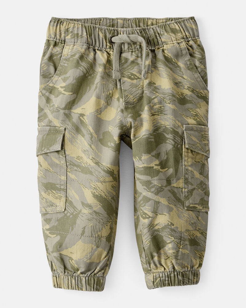 Baby Boy Cotton Fashion Cargo Pants - Camo, image 1 of 5 slides