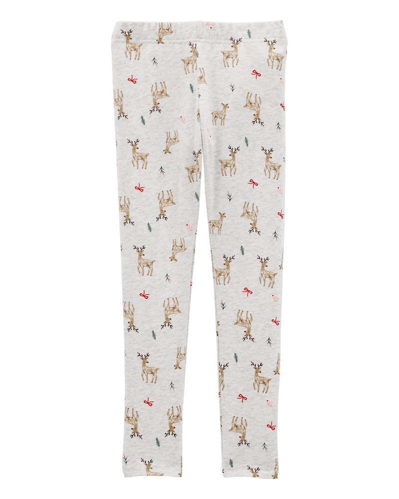 Kid Reindeer Stretch Leggings, image 2 of 5 slides