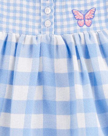 Kid Gingham Butterfly Nightgown, 