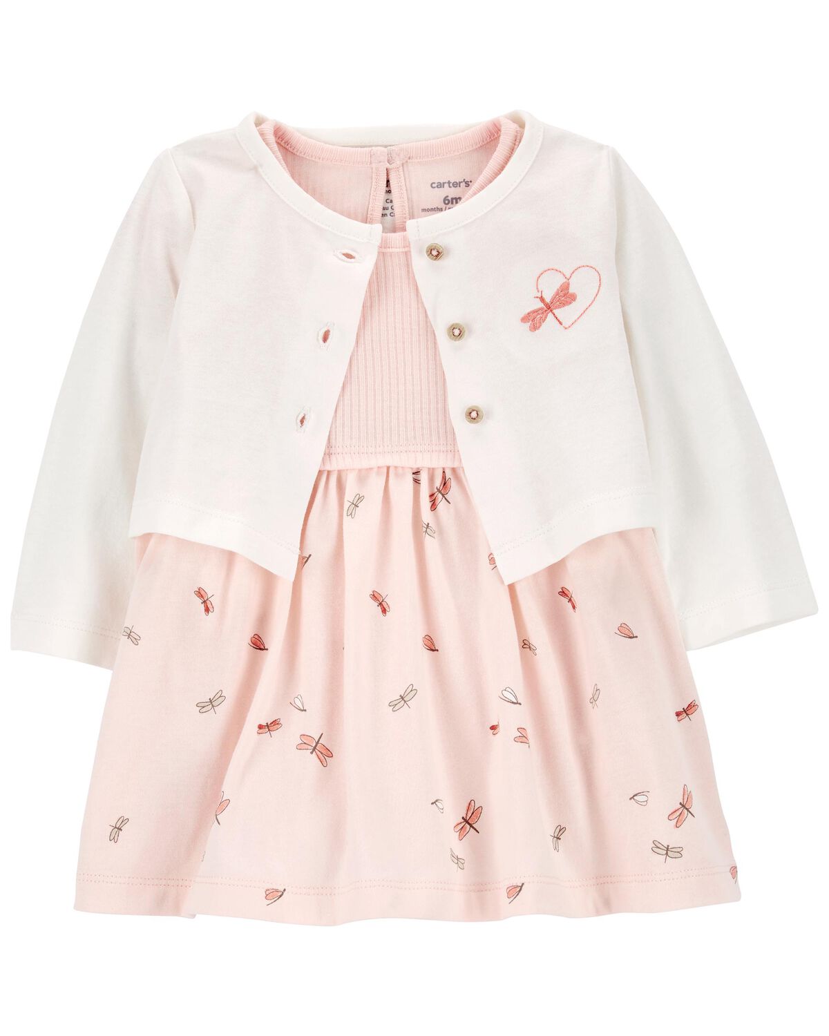 carter's dress set cardigan