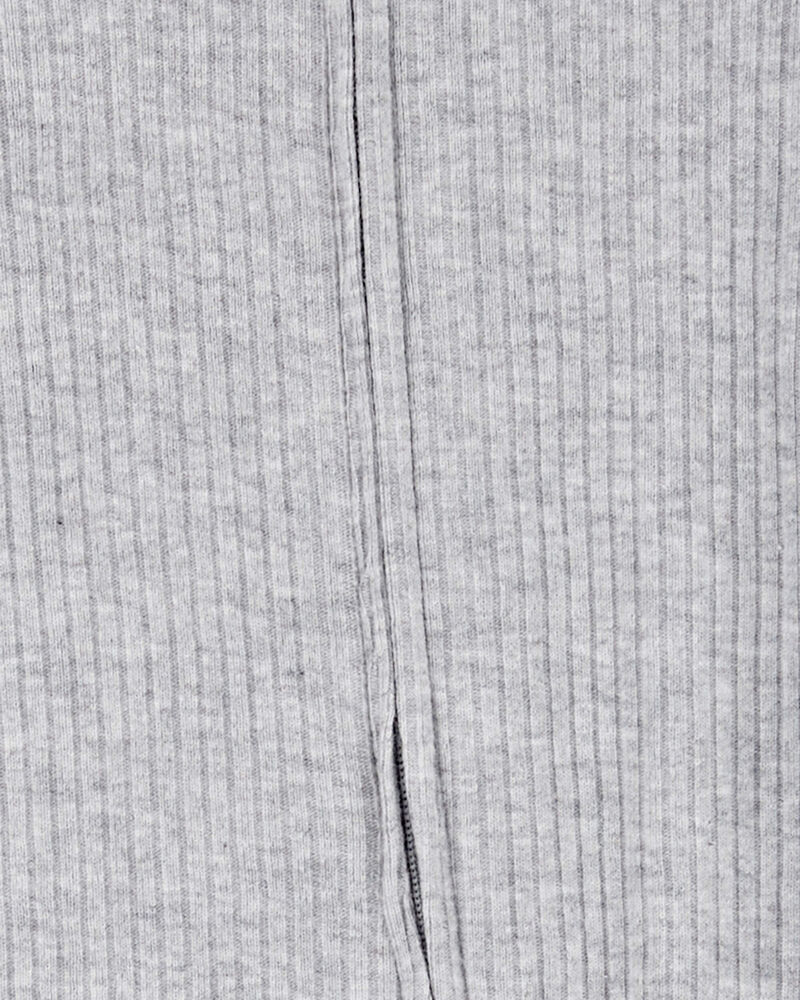 Baby 2-Way Zip Ribbed Sleep & Play Pajamas, image 2 of 3 slides