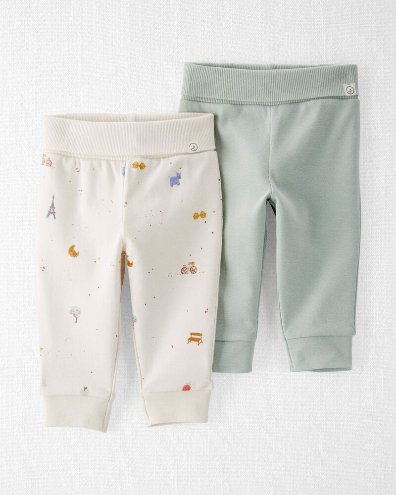 Baby Organic Cotton 2-Pack Joggers, image 1 of 3 slides
