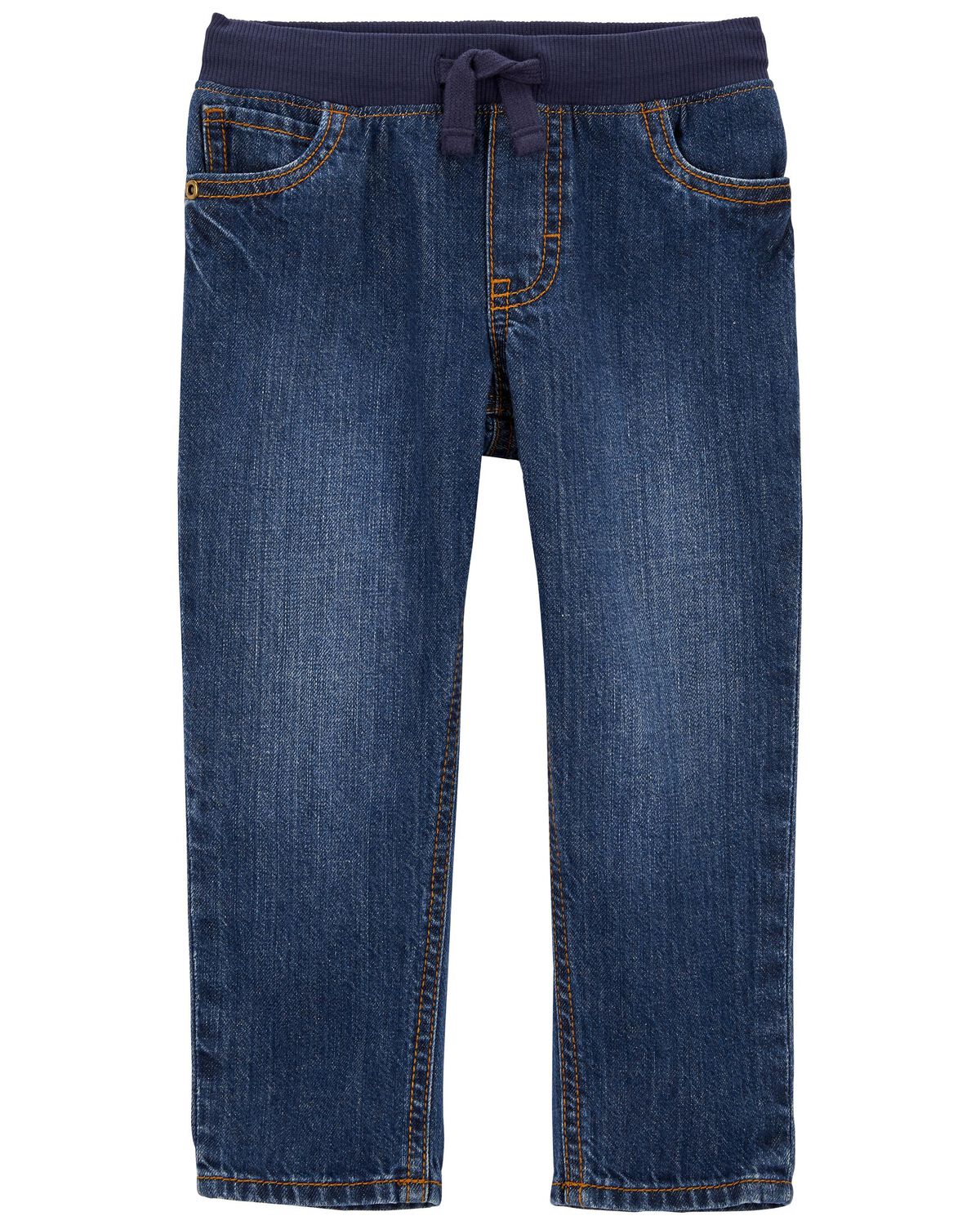 Navy Toddler PullOn Denim Pants