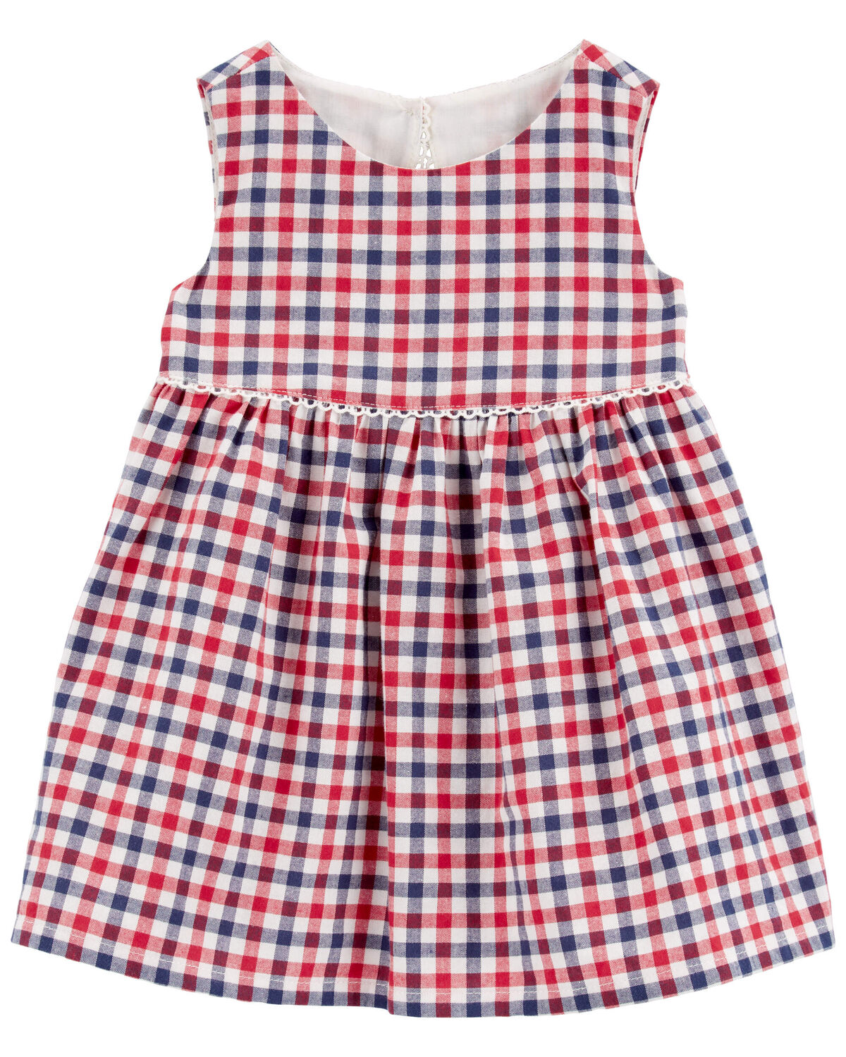 Red/Blue Baby Plaid Babydoll Dress