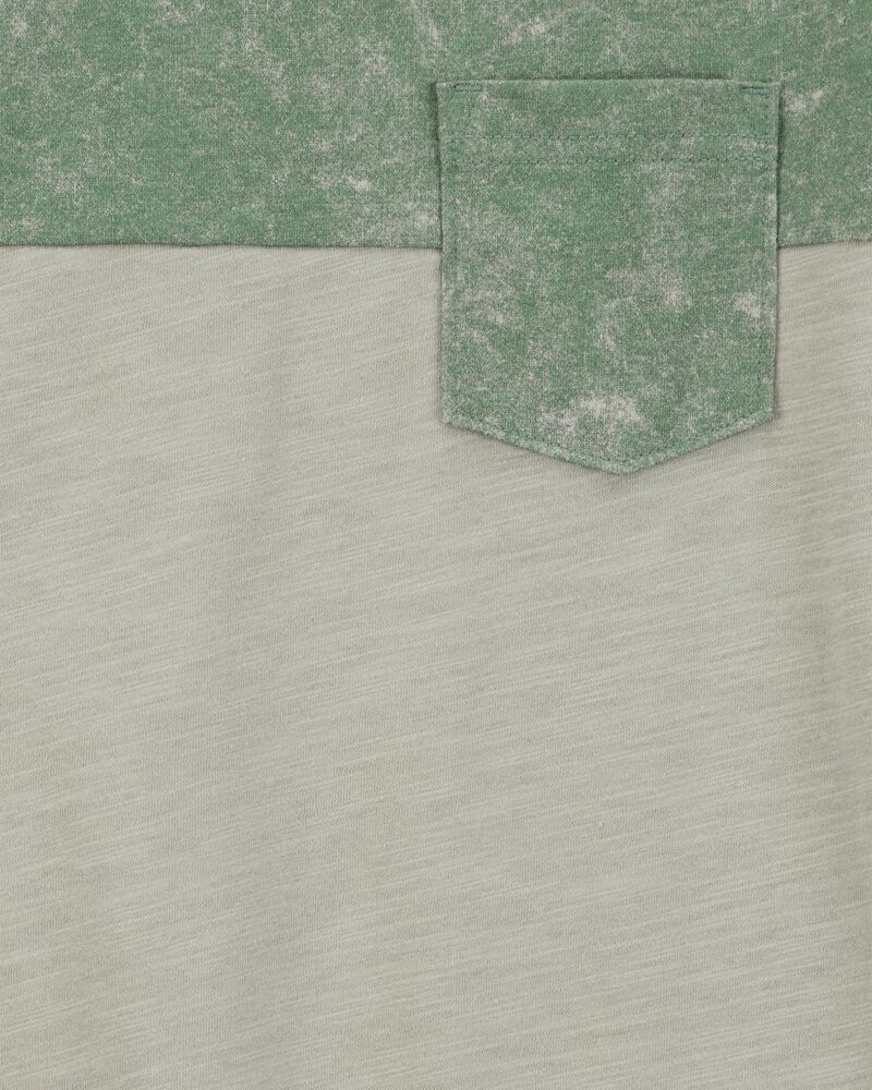 Kid Solid Short-Sleeve Pocket Tee - Green, image 2 of 3 slides