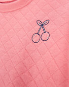 Toddler 2-Piece Cherry Doubleknit Pullover & Flare Legging Set, image 2 of 4 slides