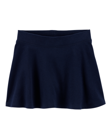 Toddler Ponte Knit Uniform Skort - Navy, 