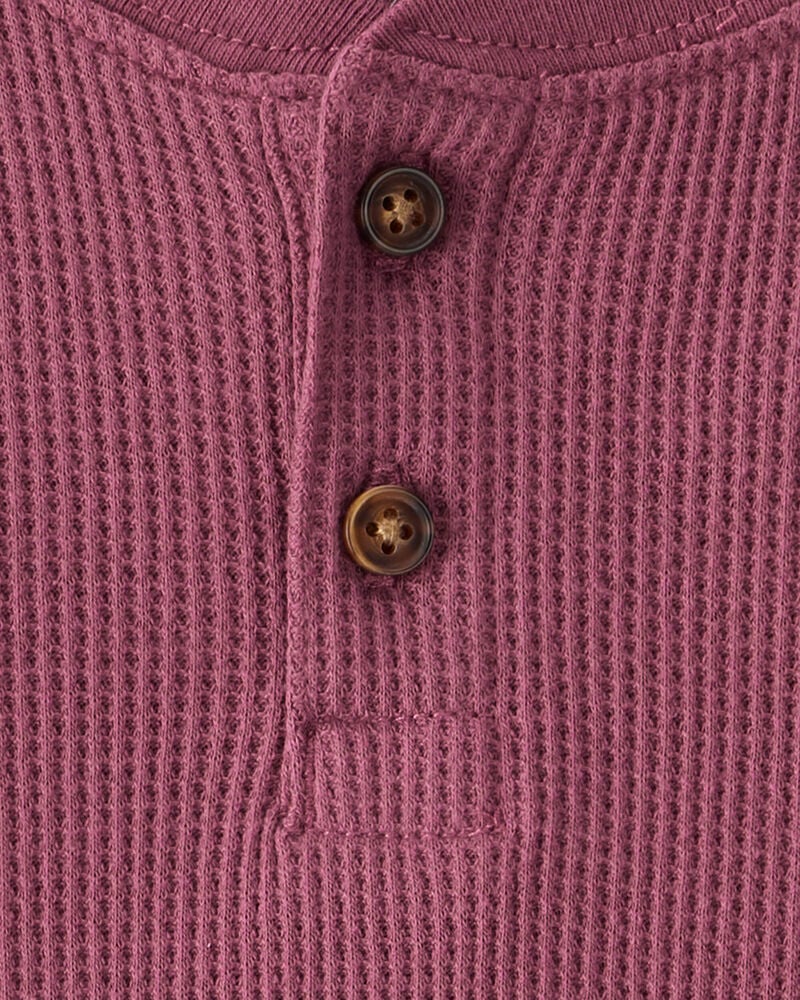 Baby Boy Long-Sleeve Henley T-Shirt - Red, image 2 of 3 slides