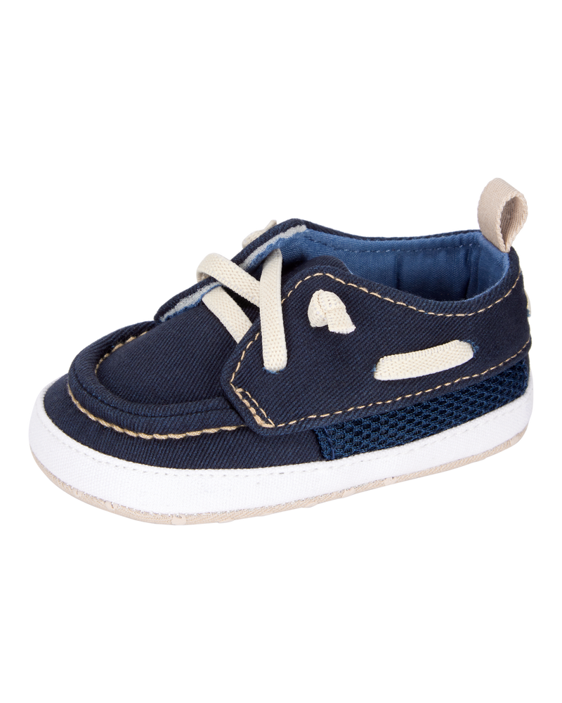 Baby Boy Boat Shoes - Navy, image 6 of 7 slides