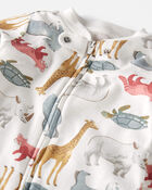 Organic Cotton Sleep & Play Pajamas in Wildlife Animals, image 2 of 4 slides