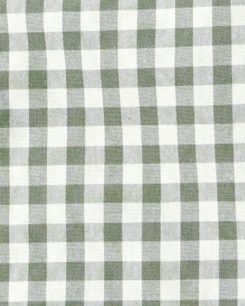 Toddler Boy Long-Sleeve Plaid Button Down Shirt - Green, image 2 of 3 slides