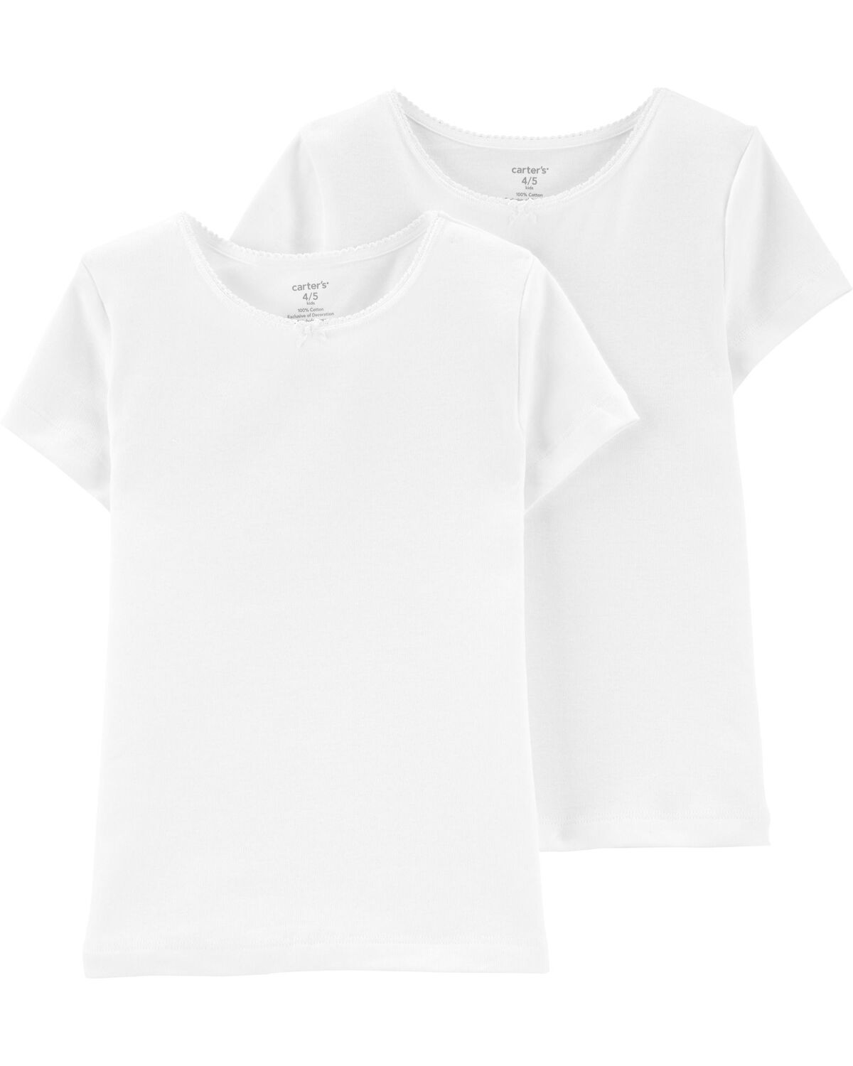 White 2Pack Cotton Undershirts
