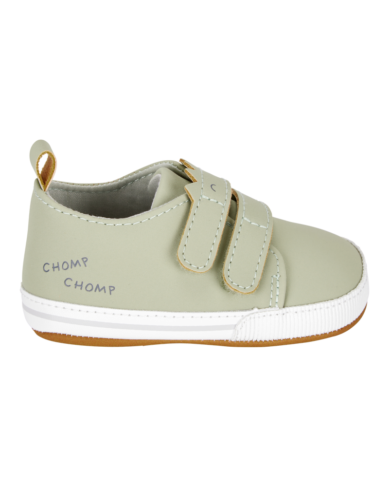 Baby Boy Dinosaur Slip-On Shoes - Olive, image 2 of 7 slides