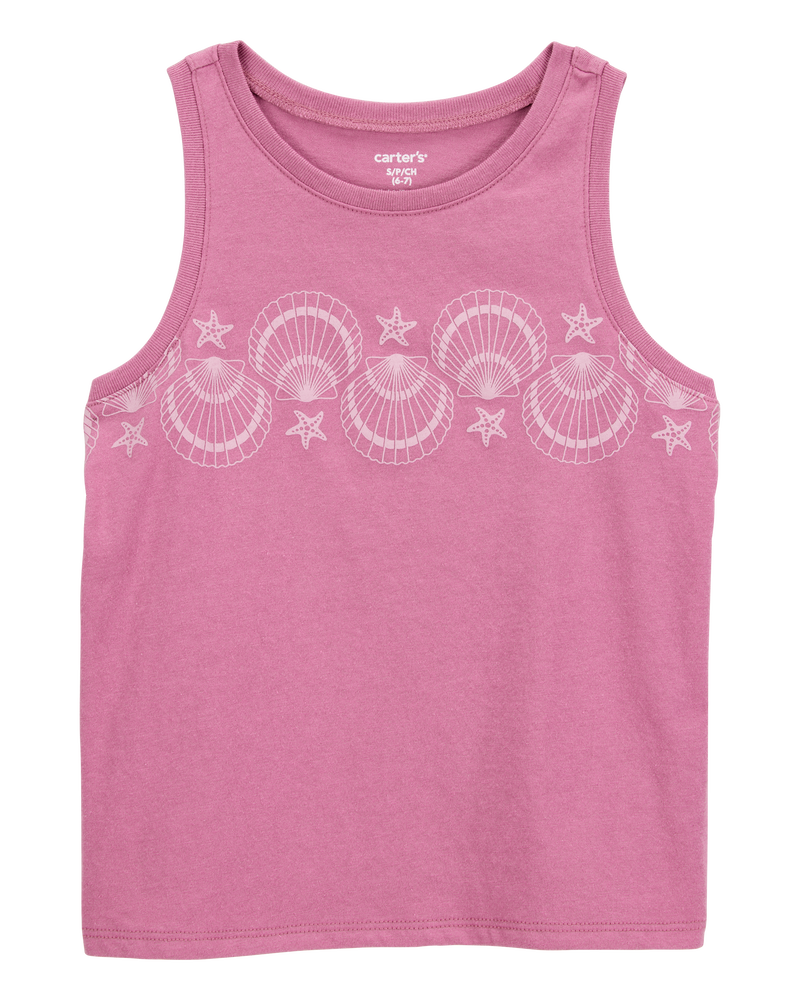 Kid 2-Piece Shell Vintage Muscle Tank & Golf Skort Set - Purple/Ivory
, image 2 of 6 slides