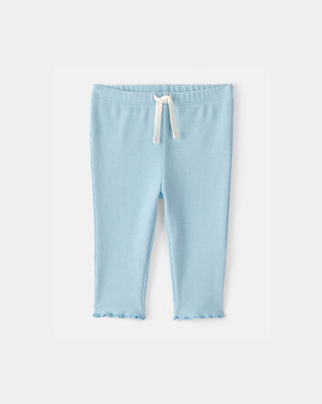 Baby Girl Rib Pants - Blue, 