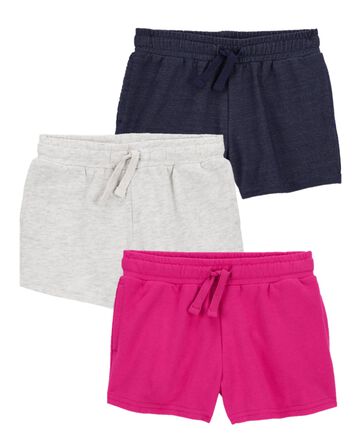 Baby 3-Pack Pull-On French Terry Shorts