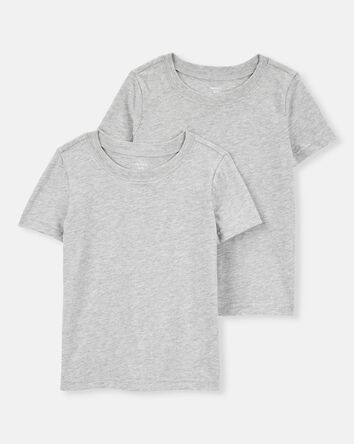 Boys 2-Pack Short-Sleeve Undershirts - Gray, 