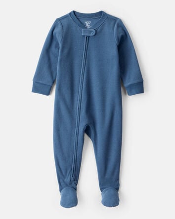 Toddler Boy Fleece Long-Sleeve Snug Fit 1-Piece Pajamas - Blue, 