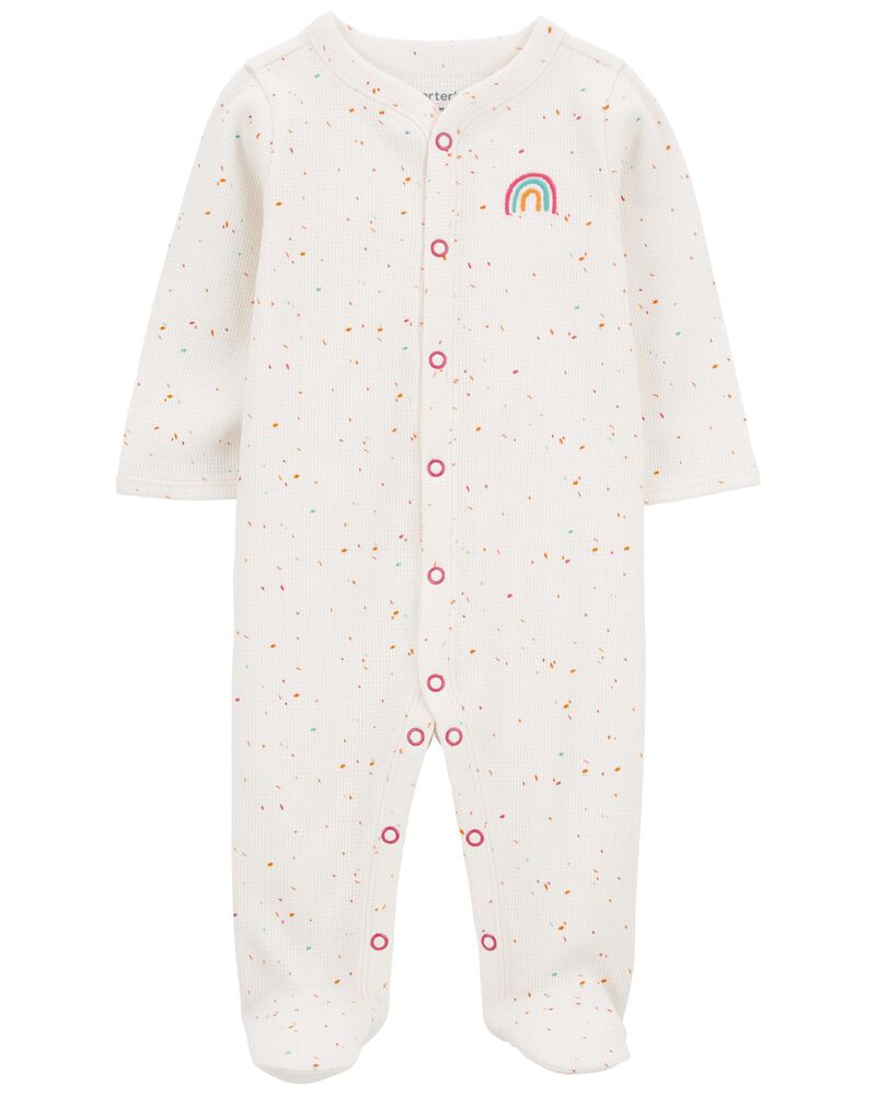 Baby Rainbow Snap-Up Footie Sleep & Play Pajamas, image 1 of 4 slides