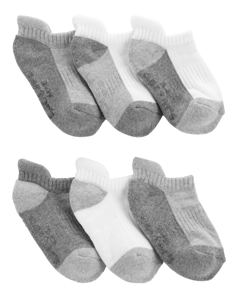 Toddler 6-Pack No-Show Socks, image 1 of 2 slides