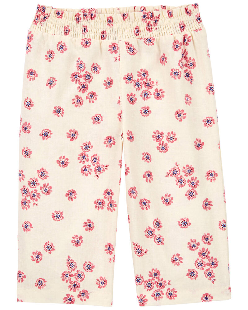 Baby Pull-On Floral LENZING™ ECOVERO™ Wide Leg Pants, image 1 of 1 slides