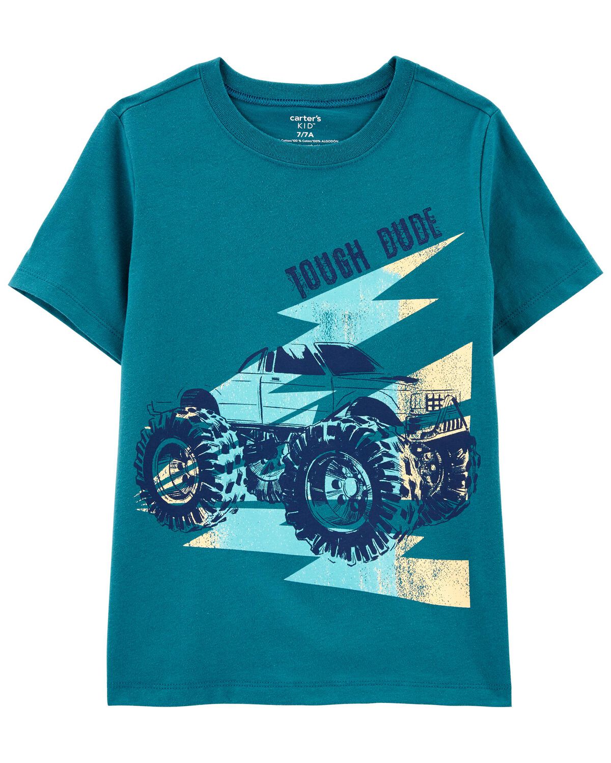 Blue Kid Monster Truck Tough Dude Graphic Tee | carters.com