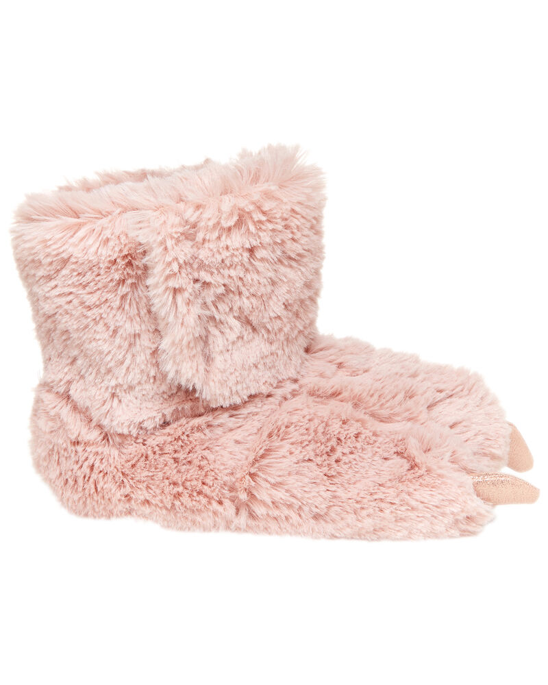 Fuzzy Dinosaur Slipper Shoes, image 2 of 5 slides