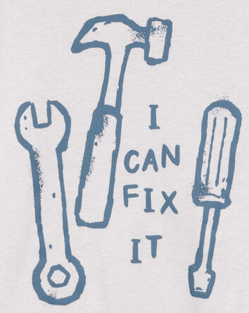 Toddler I Can Fix It Short-Sleeve Graphic Tee - Grey, 